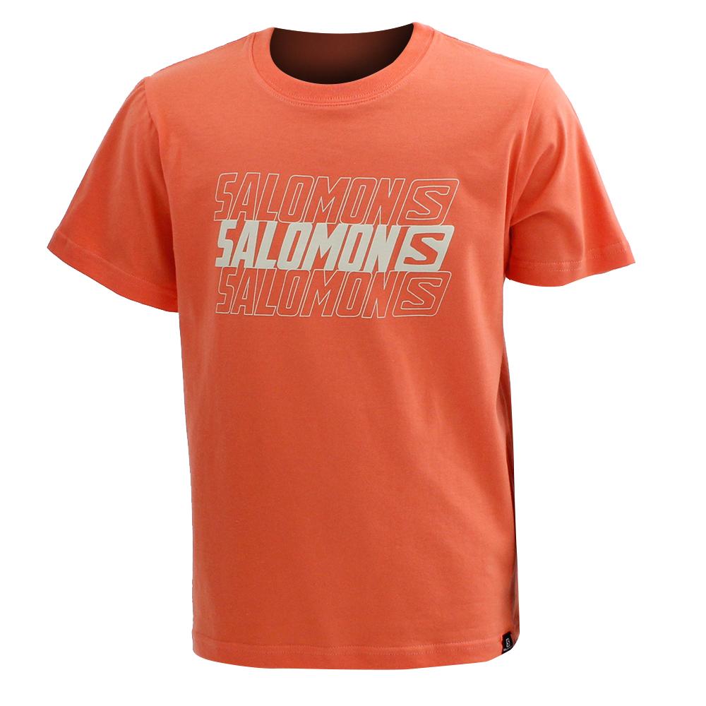 Salomon Israel DOUBLE TAKE SS B - Kids T shirts - Coral (GQOT-65321)